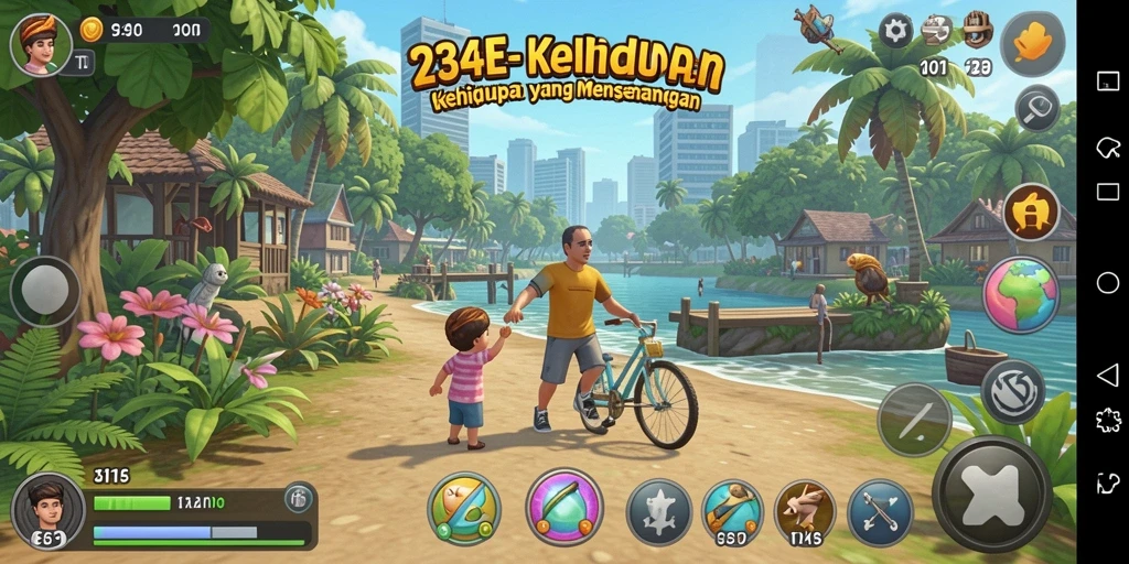 Tampilan gameplay menarik dari 234E dengan berbagai aktivitas simulasinya.