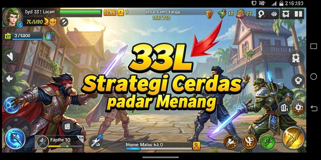 Gameplay 33L dengan grafik menawan dan pertempuran strategi yang mendebarkan.