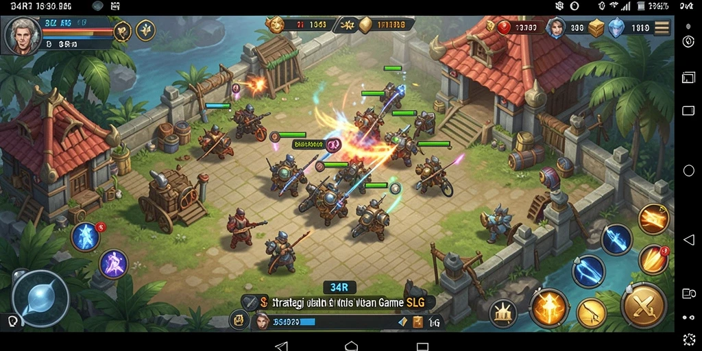 Screenshot gameplay <strong>34R</strong> menampilkan pertempuran strategis yang seru.
