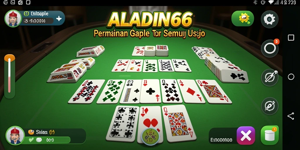 Tampilan gameplay menarik dari ALADIN66 dengan atmosfir Gaple yang seru.