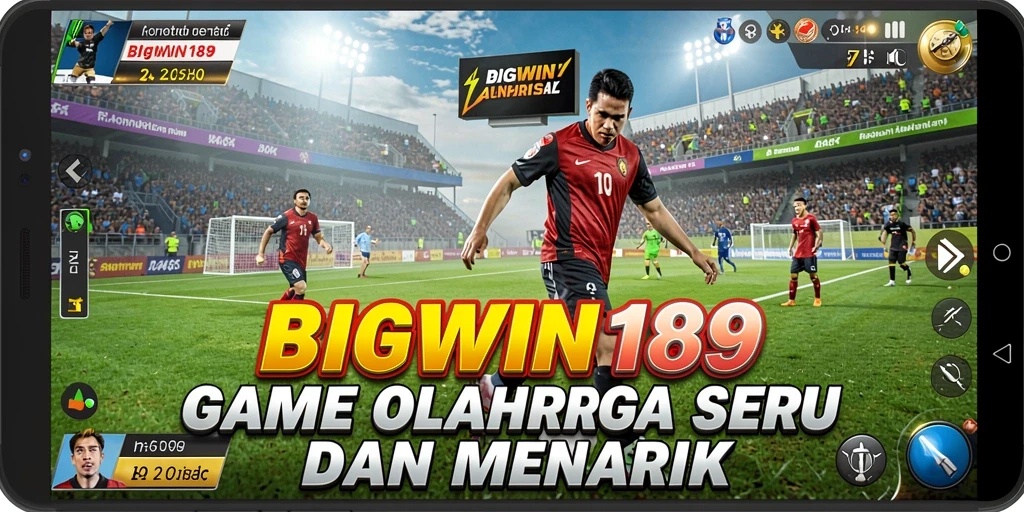 Screenshot gameplay BIGWIN189 menampilkan aksi olahraga yang seru.