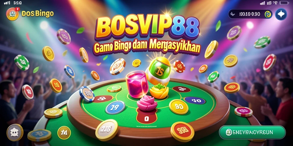 Tampilan gameplay seru dalam BOSVIP88 yang menggugah semangat bermain Bingo.