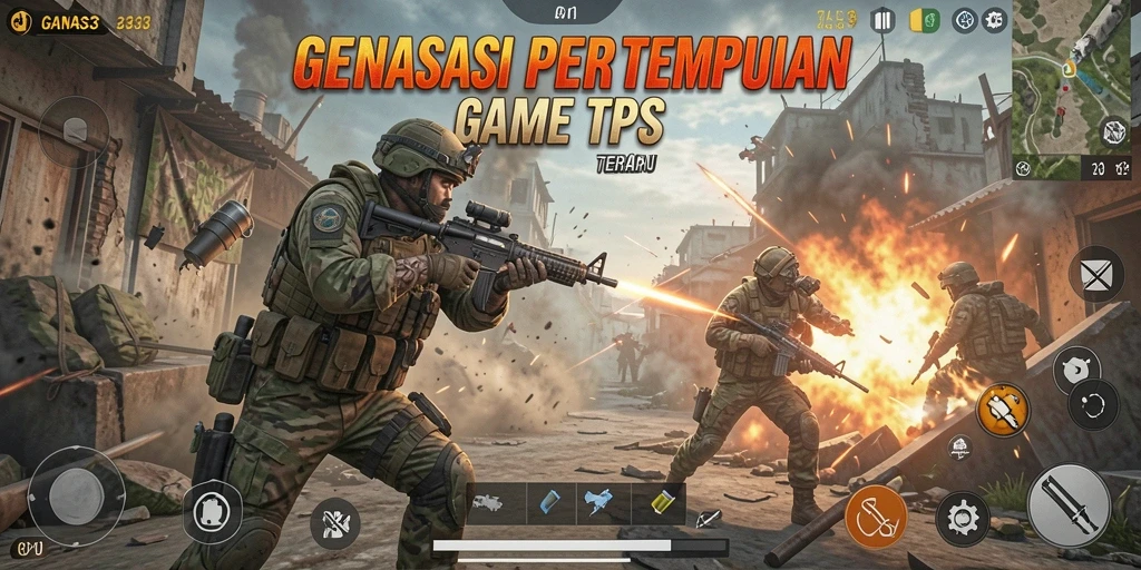 Tangkapan layar dari gameplay mendebarkan GANAS33 di medan perang.