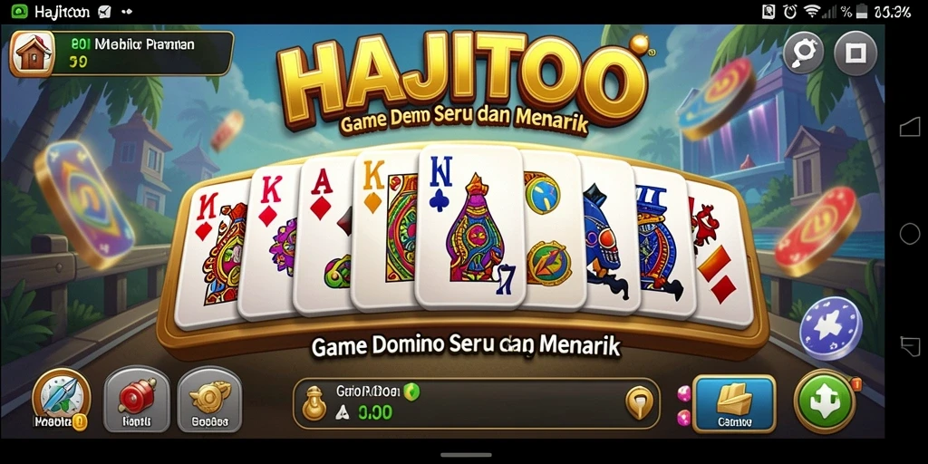 Tampilan gameplay seru dari permainan domino HAJITOTO.