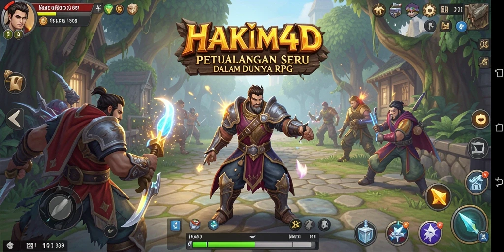 Screenshot menarik dari gameplay RPG HAKIM4D yang penuh aksi.