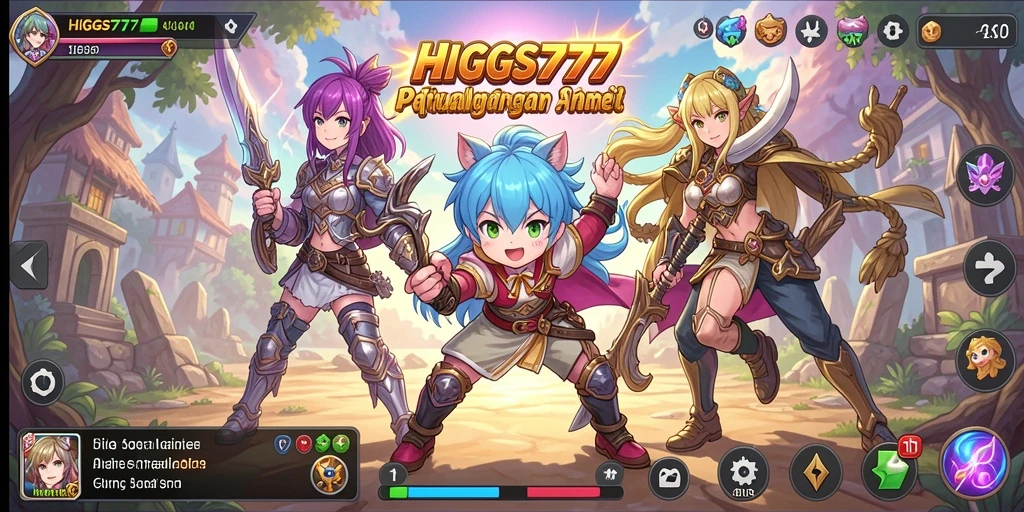 Tampilan gameplay HIGGS777 yang seru dan penuh warna.