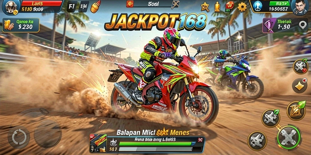 Gameplay seru balapan motor di JACKPOT168