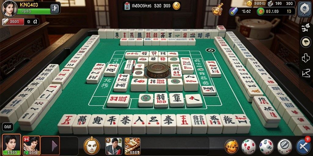 Tampilan gameplay KING403 yang menarik dalam Mahjong.