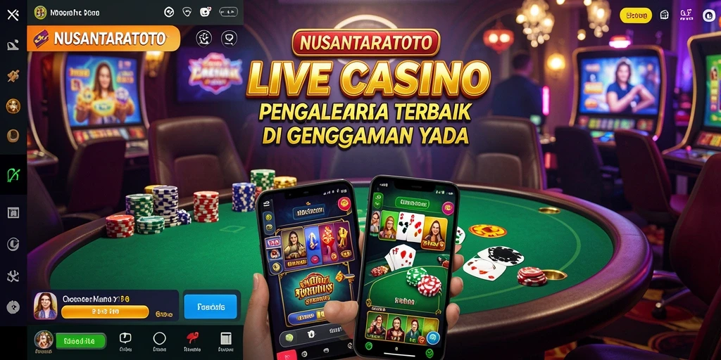 Tampilan gameplay Live Casino NUSANTARATOTO yang memukau dan interaktif.