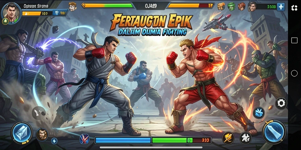 Tampilan aksi pertarungan seru dari OJA89 yang mengesankan.