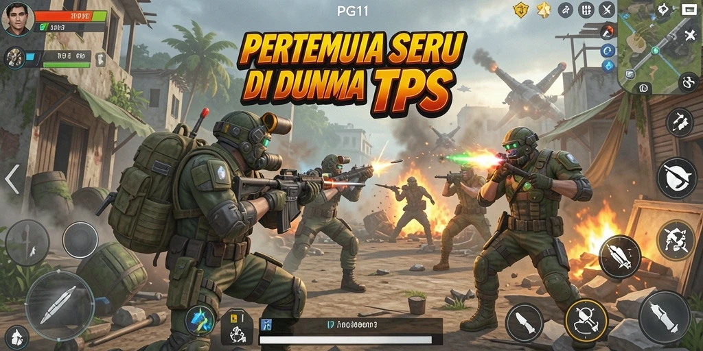 Gameplay PG11 yang intens dan menarik dengan aksi tembak-menembak.