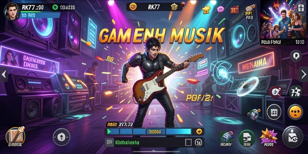 Gameplay seru RK77 saat pemain menciptakan musik.