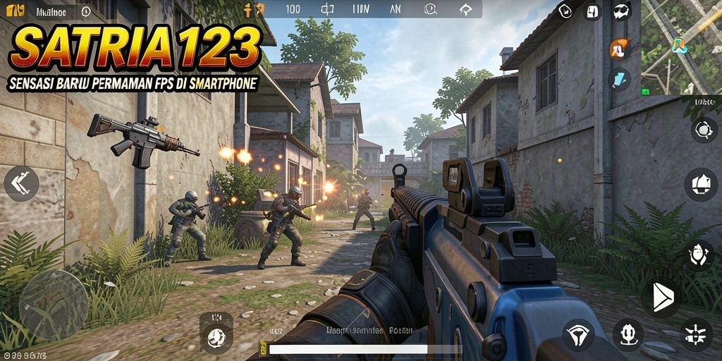 Screenshot gameplay SATRIA123 yang menampilkan aksi FPS yang seru.