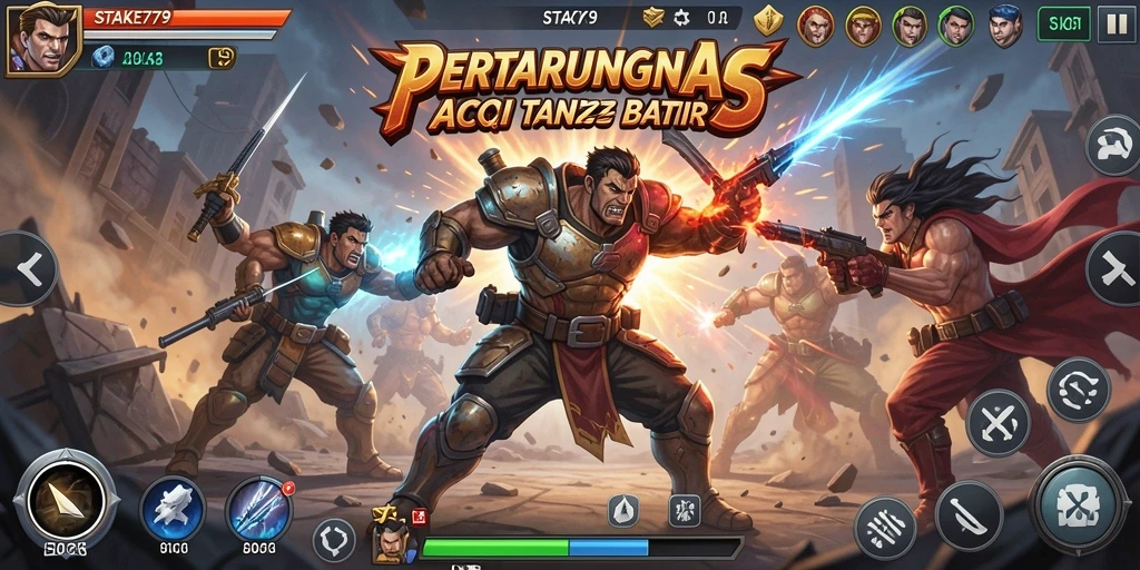 Screenshot gameplay STAKE779 yang menunjukkan aksi pertempuran yang intens.
