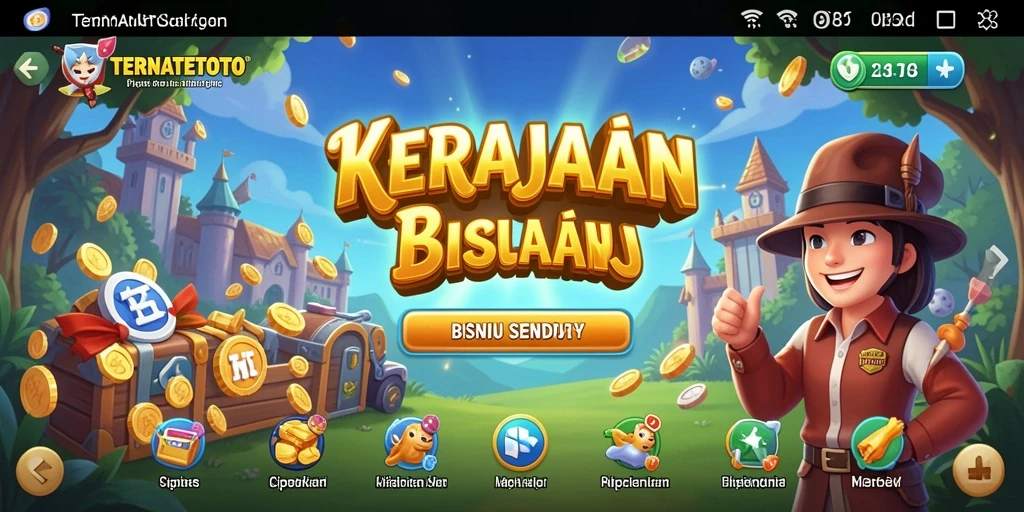 Tampilan gameplay seru di TERNATETOTO, penuh strategi bisnis.