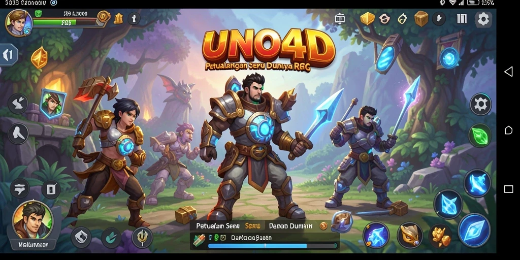 Tangkapan layar dari gameplay <strong>UNO4D</strong> yang menampilkan aksi RPG yang mendebarkan.