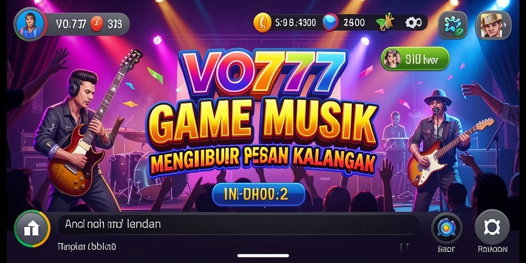 Tangkapan layar VO777 menampilkan gameplay seru dalam bermain musik.