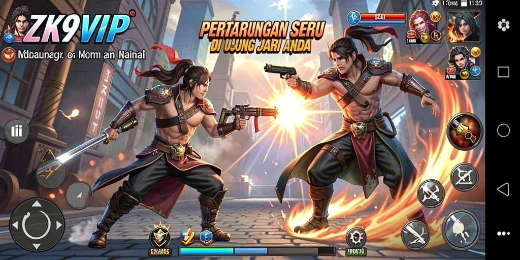 Tampilan gameplay ZK9VIP yang penuh aksi dan seru.